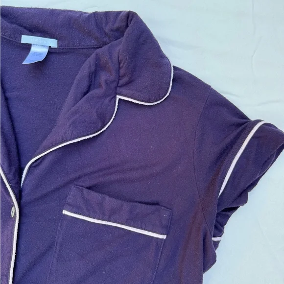 Eberjey Gisele TENCEL™ Modal Relaxed Short PJ Set Plum Size S - Picture 2 of 6